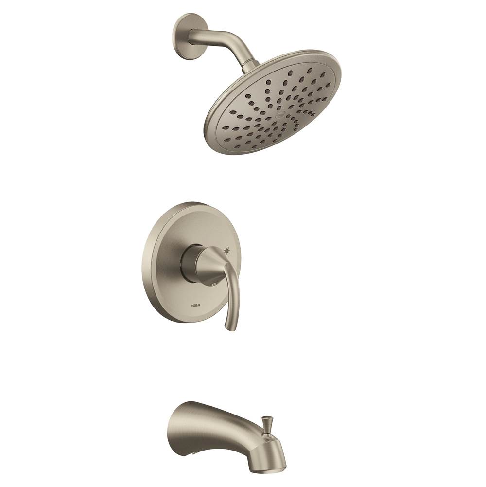 Moen Glyde M-CORE 2-Series Eco Performance 1-Handle Tub and Shower Trim Kit in Brushed Nickel (Valve Sold Separately)