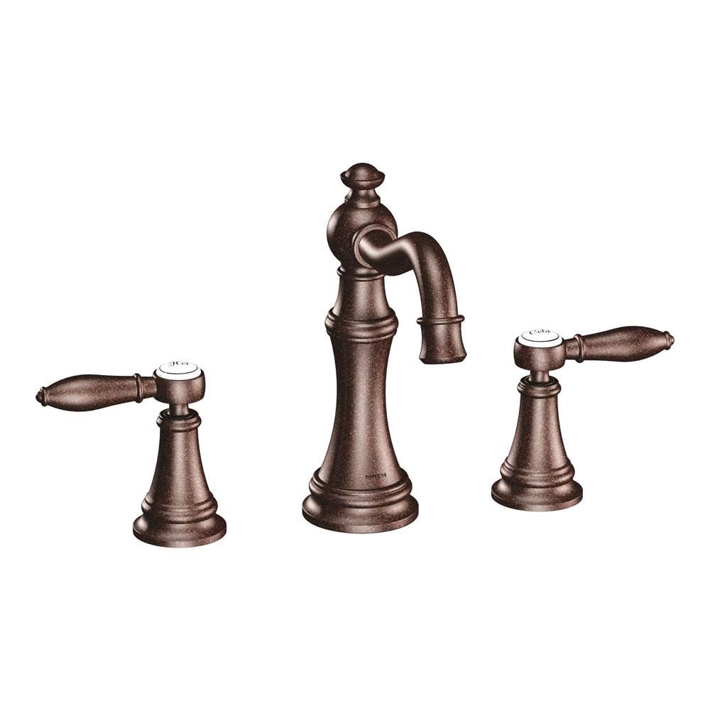 Moen Weymouth 8 in. Widespread 2-Handle High-Arc Bathroom Faucet Trim Kit in Oil Rubbed Bronze (Valve Sold Separately)