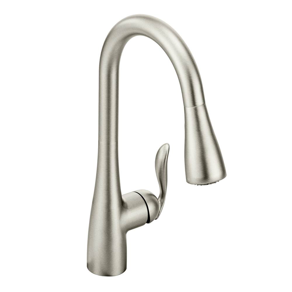 Moen Arbor One-Handle Pulldown Kitchen Faucet Featuring Power Boost and Reflex, Spot Resist Stainless