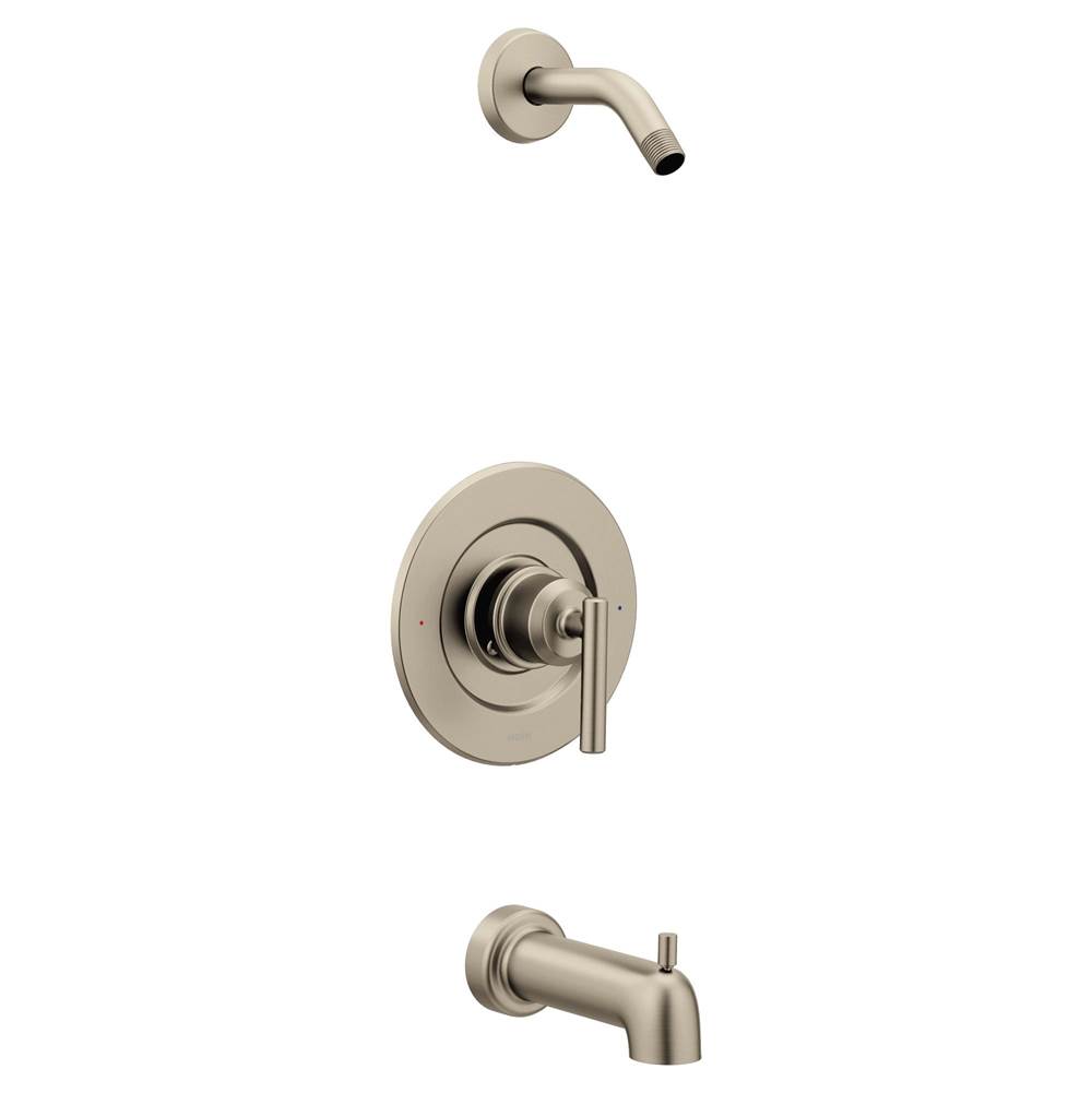 Moen Gibon Single-Handle Posi-Temp Tub and Shower Faucet Trim Kit in Brushed Nickel (Shower Head and Valve Not Included)