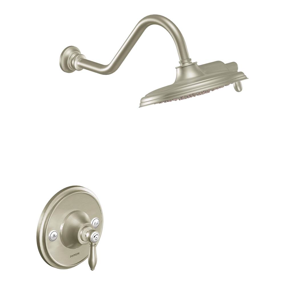 Moen Weymouth Posi-Temp 1-Handle 1-Spray Shower Only Trim Kit in Brushed Nickel (Valve Sold Separately)