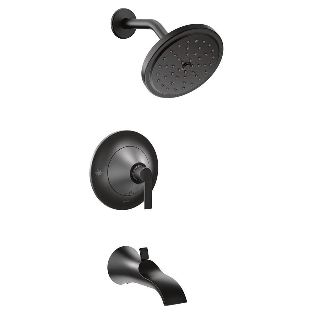 Moen Doux Posi-Temp 1-Handle Tub and Shower Faucet Trim Kit in Matte Black (Valve Sold Separately)