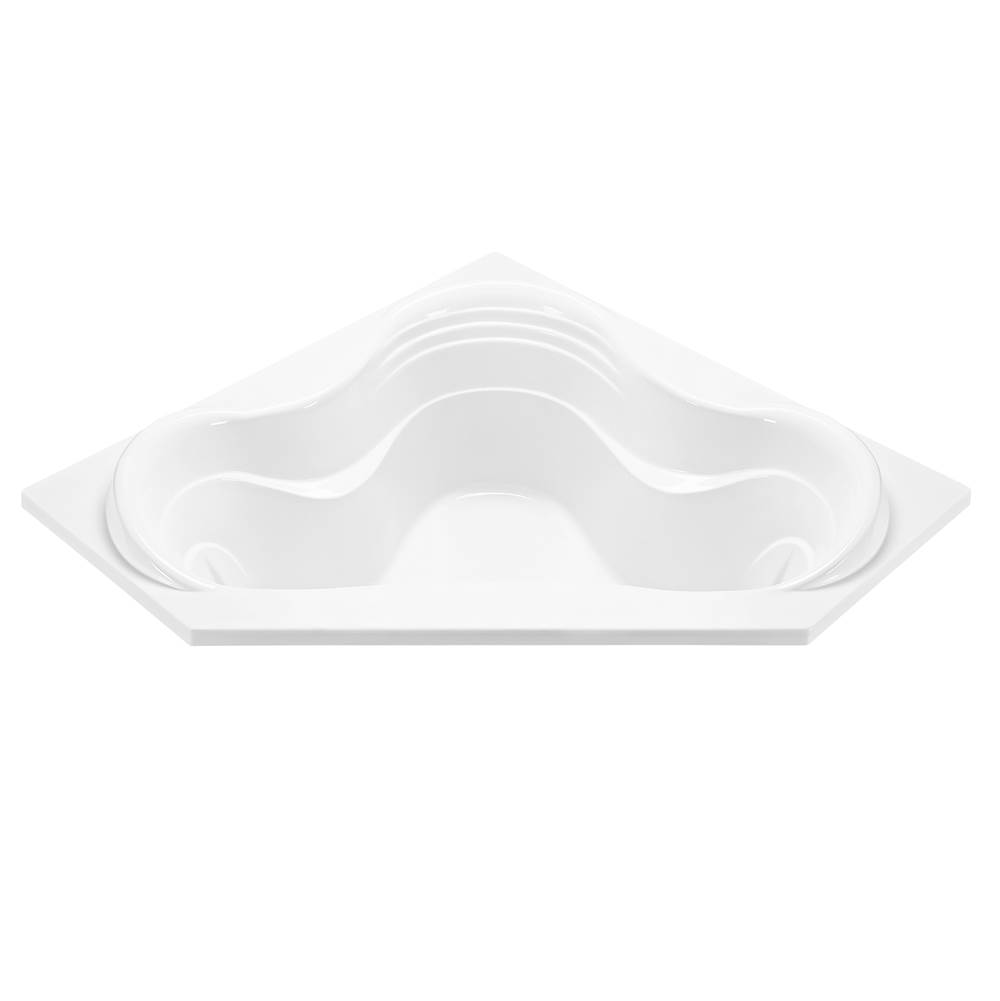 MTI Baths Cayman 4 Acrylic Cxl Drop In Corner Air Bath/Ultra Whirlpool- Biscuit (59.875X59.875)
