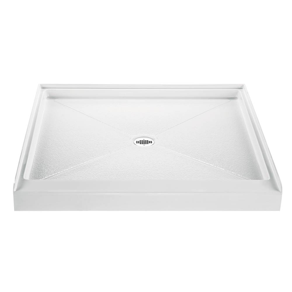 MTI Baths 4242 Acrylic Cxl Center Drain 3-Sided Integral Tile Flange - Biscuit