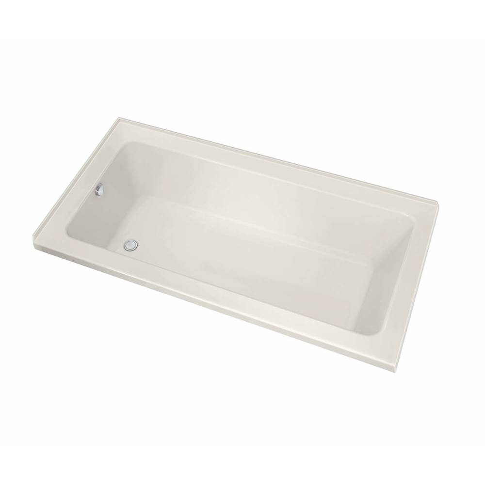 Maax Pose 7242 IF Acrylic Corner Left Right-Hand Drain Bathtub in Biscuit
