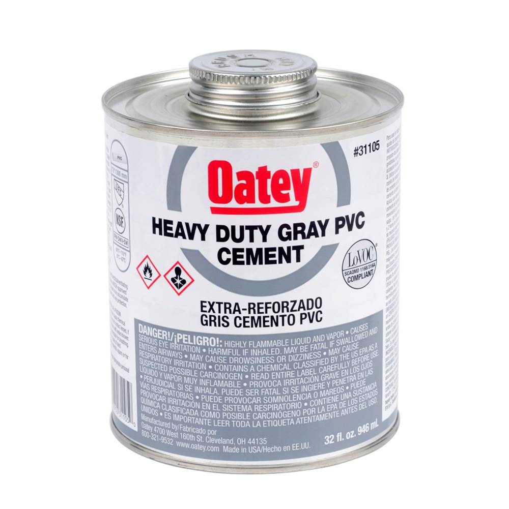 Oatey 32 Oz Pvc Heavy Duty Gray Cement