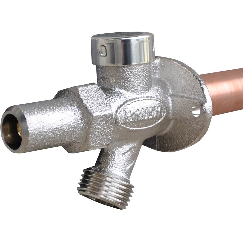 Prier Products P-264T 14'' Quarter Turn - Loose Key - Anti-Siphon Wall Hydrant - 3/4''Mptx1/2''Fpt