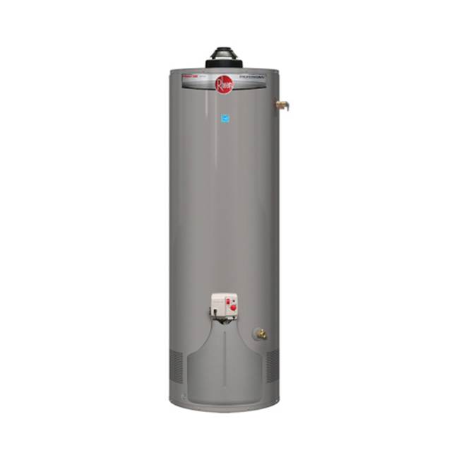 Rheem Professional Prestige Powered Damper Ultra Low NOx 40 Gallon Natural Gas Water Heater with 12-year limited warranty