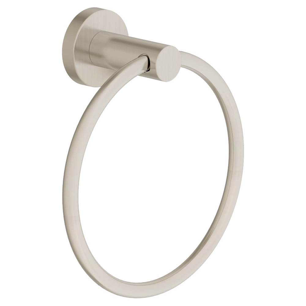 Symmons Dia Wall-Mounted Towel Ring in Satin Nickel