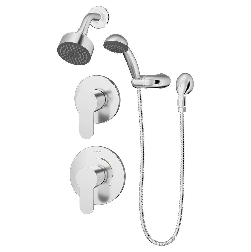 Symmons Identity 2-Handle 1-Spray Shower Trim with 1-Spray Hand Shower in Polished Chrome (Valves Not Included)