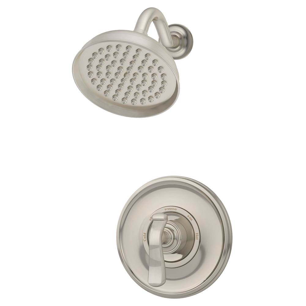 Symmons Winslet Single Handle 1-Spray Shower Trim in Satin Nickel - 1.5 GPM (Valve Not Included)