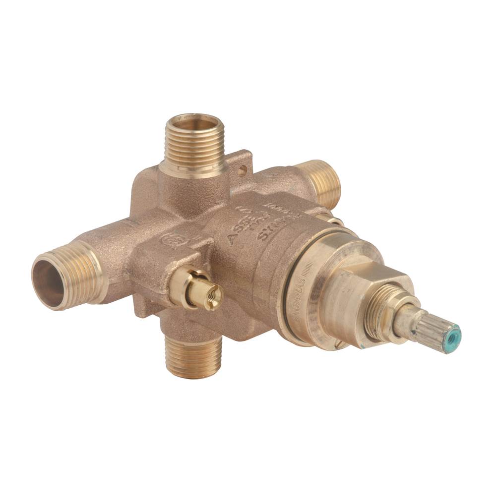 Symmons Temptrol Brass Pressure-Balancing Tub and Shower Valve with Service Stops