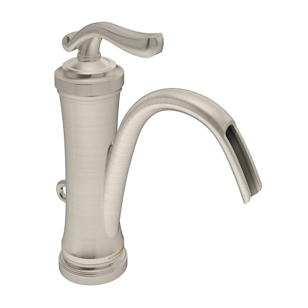 Symmons Winslet Single Hole Single-Handle Bathroom Faucet with Drain Assembly in Satin Nickel (1.0 GPM)