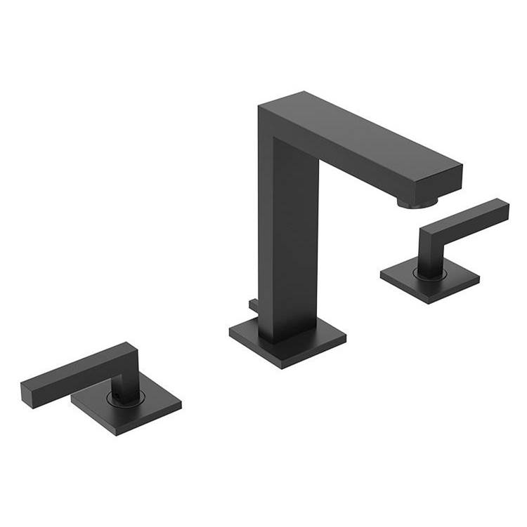 Symmons Duro Widespread 2-Handle Bathroom Faucet with Drain Assembly in Matte Black (1.0 GPM)