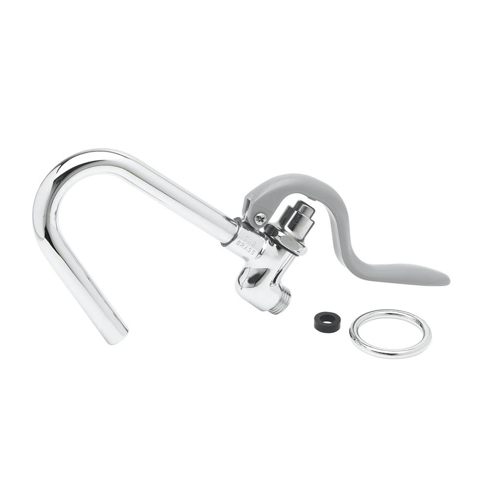 T&S Brass Hook Nozzle and Self-Closing Valve (Gray)