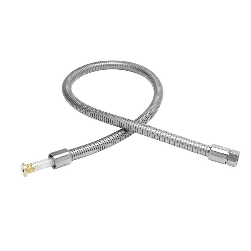 T&S Brass Hose, 28'' Flexible Stainless Steel, Less Handle