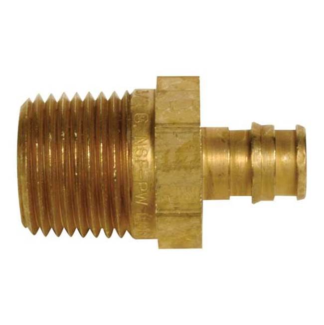 Uponor Propex Lf Brass Male Threaded Adapter, 3/8'' Pex X 1/2'' Npt