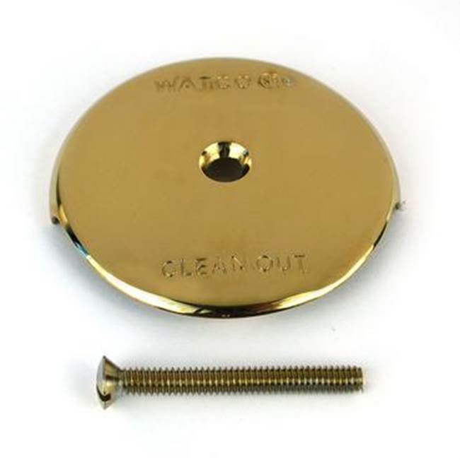 Watco Manufacturing Overflow Plate Kit 1-Hole Faceplate One Screw Nickel Polished ''Pvd''