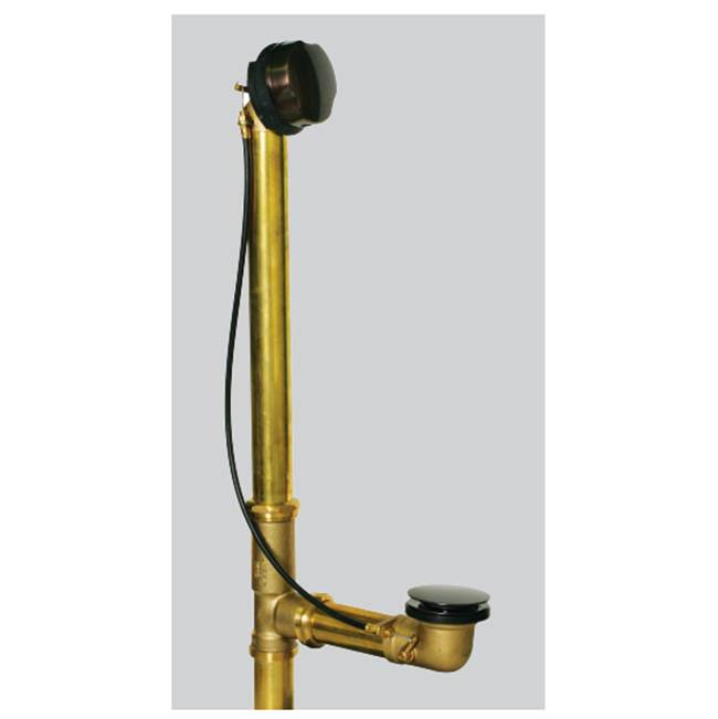 Watco Manufacturing Cable Activated Bath Waste - Tubs To 24-In - 20G Brass Brs Nickel Polished ''Pvd''