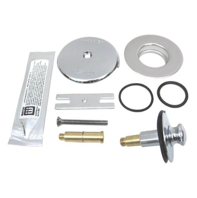 Watco Manufacturing Universal Quicktrim Trim Kit 2 Pins Silicone Adapter Bar Brushed Nickel Carded