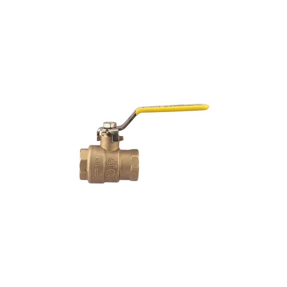 Watts 1/4 IN 2-Piece Full Port Brass Ball Valve, Female NPT End Connection, Lever Handle