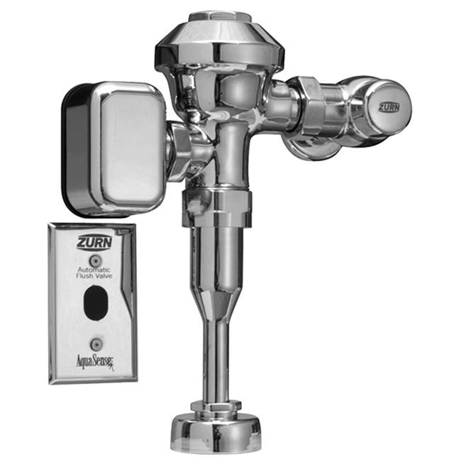 Zurn Industries Aquavantage Zems Exposed Hardwired Sensor Flush Valve With 0.125 Gpf, 11-1/2'' Rough-In, And 3/4'' Top Spud In Chrome